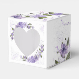 Caja Para Regalos Morado Floral