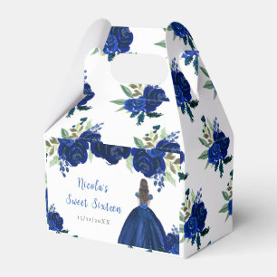 Caja Para Regalos Moreno Princesa Marina Floral Dulce Dieciséis