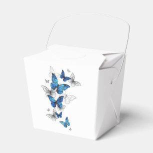 Caja Para Regalos Morfo de las mariposas voladoras azules