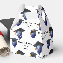 Caja Para Regalos Mortarboard de graduación y globos