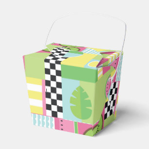 Caja Para Regalos Mosaico amarillo verde rosa de la fruta de verano