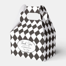 Caja Para Regalos Mosaico de diamante negro y blanco