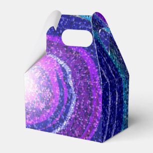 Caja Para Regalos Mosaico púrpura azul de la galaxia
