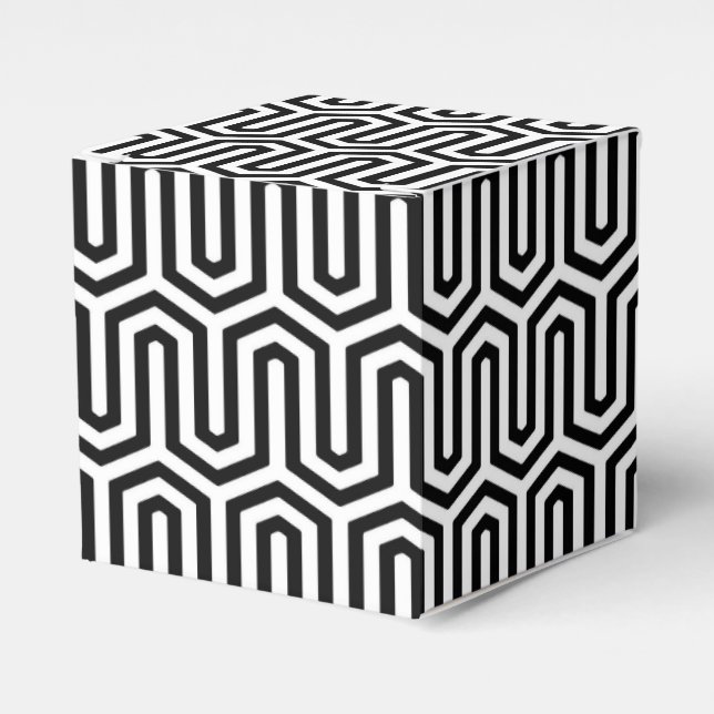 Caja Para Regalos Motif Deco egipcio - blanco y negro (Costado Anverso)