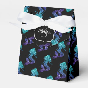 Caja Para Regalos Motivo de espárragos azul marino de la sirena