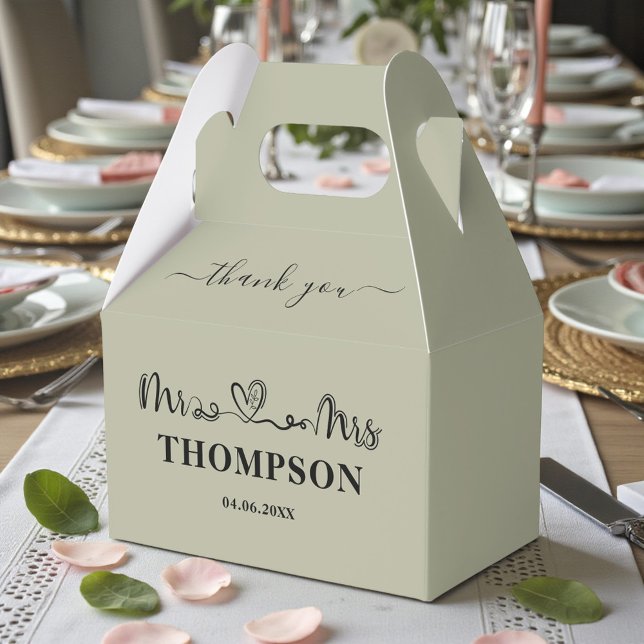 Caja Para Regalos Mr and Mrs Elegant Simple | Cement Grey (Subido por el creador)