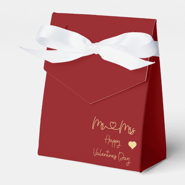 Caja Para Regalos Mr & Mrs Happy Valentine's Day Tent (Front Side)