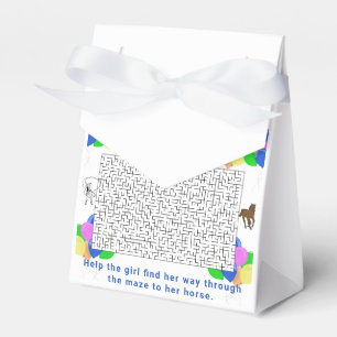 Caja Para Regalos Muchacha bovina y Maze de caballo con globos Graci