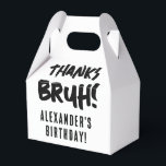 Caja Para Regalos Muchacho adolescente de Birthday Bruh Boy gracias<br><div class="desc">Una caja de favores de cumpleaños con la temática "Bruh" de un adolescente usando tipografía fresca. Un diseño de caja de favores para los niños adolescentes personalizados perfecto para cualquier tema de fiesta de cumpleaños de los adolescentes. Personalizar esta caja de favores de cumpleaños "Bruh" con tu propio texto y...</div>