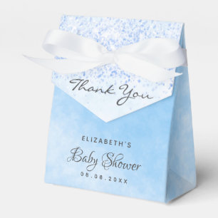 Caja Para Regalos Muchacho azul claro Baby Shower gracias