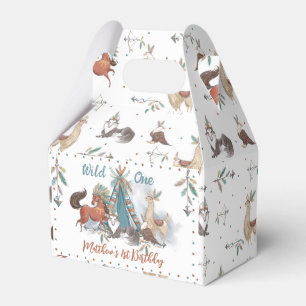 Caja Para Regalos Muchacho de animales de bosque tribal un primer cu