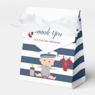 Caja Para Regalos Muchacho náutico Baby Shower Gracias