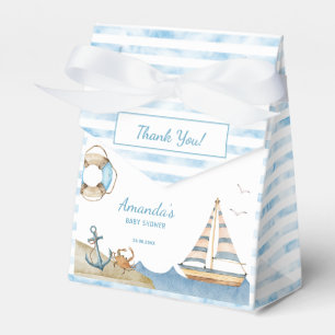 Caja Para Regalos Muchacho náutico Baby Shower Gracias