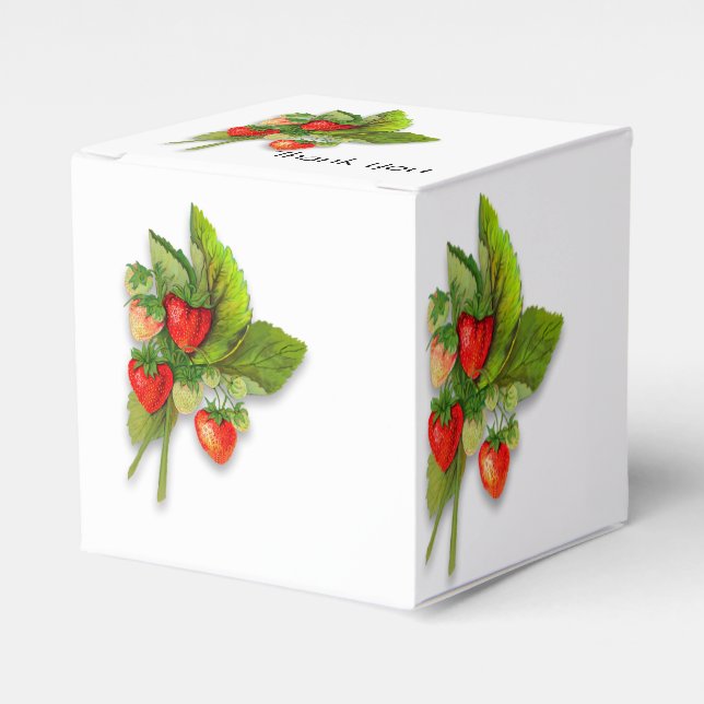 Caja Para Regalos Muchas gracias Berry, fresas (Costado Anverso)