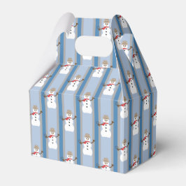 Caja Para Regalos Muñeco de Nieve Divertido y Elegante Detective