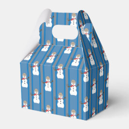 Caja Para Regalos Muñeco de Nieve Divertido y Elegante Detective