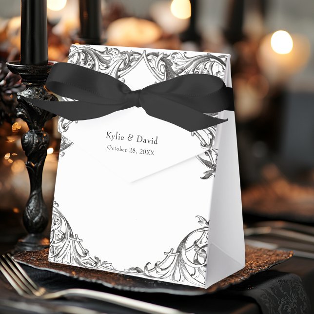 Caja Para Regalos Muralla victoriana hasta la muerte Boda blanco y n (Subido por el creador)