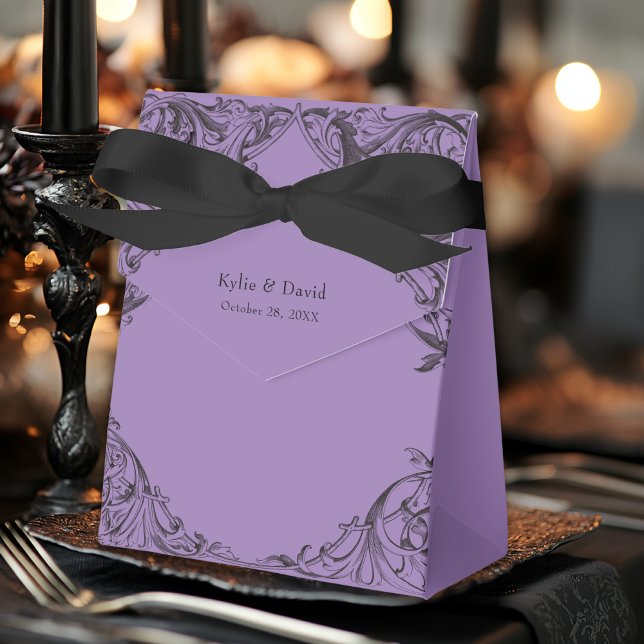 Caja Para Regalos Murciélago victoriano hasta la muerte Boda negro y (Subido por el creador)