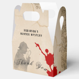 Caja Para Regalos Murder Mystery Gable Box Parchment Paper Tema