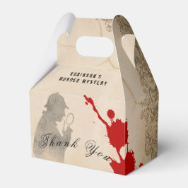 Caja Para Regalos Murder Mystery Gable Box Parchment Paper Tema