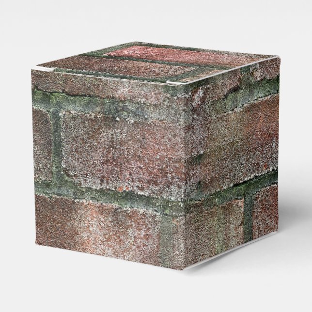 Caja Para Regalos Muro de ladrillo negro y sucio (Costado Anverso)
