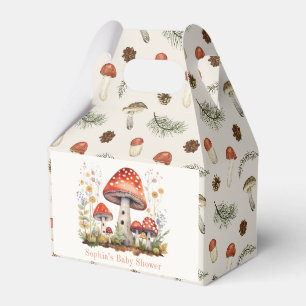 Caja Para Regalos Mushroom Floral Baby Shower