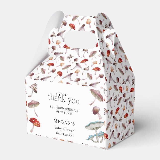 Caja Para Regalos Mushroom Forest Baby Shower (Front Side)