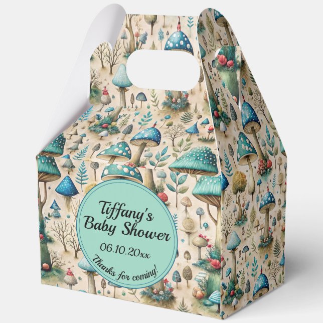 Caja Para Regalos Mushrooms Fairyland Baby Shower (Anverso)