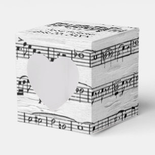 Caja Para Regalos Música de boda sobre abedul