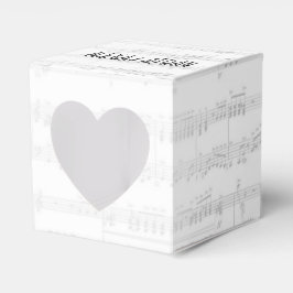Caja Para Regalos Música de hoja boda con texto