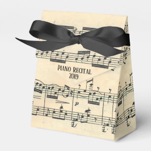 Caja Para Regalos Música de hoja de piano para recitales
