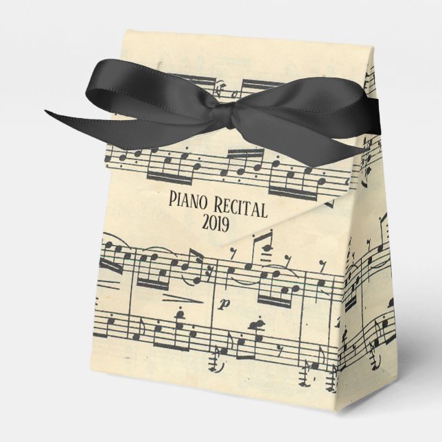 Caja Para Regalos Música de hoja de piano para recitales (Front Side)