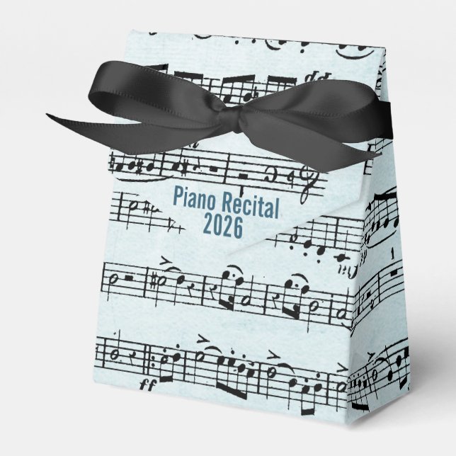 Caja Para Regalos música de hoja para el recital de piano (Front Side)