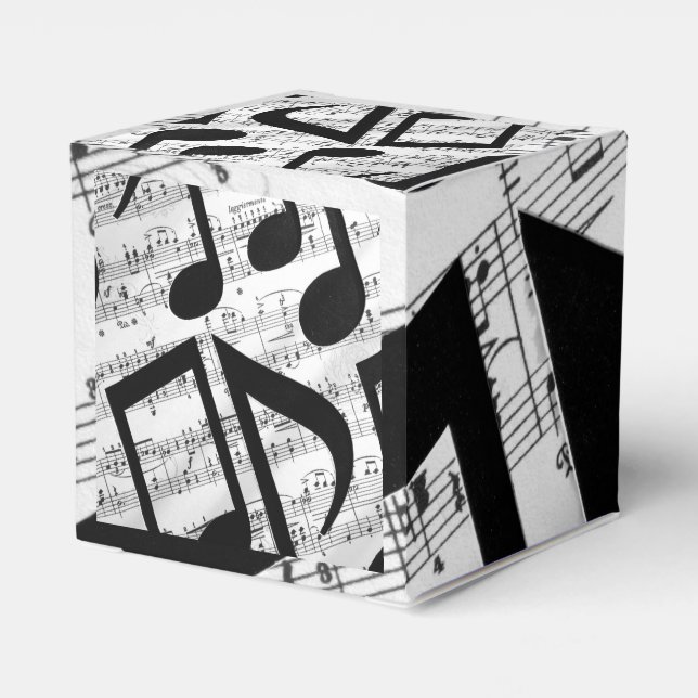 Caja Para Regalos Música de hojas de arte (Reverso Costado)