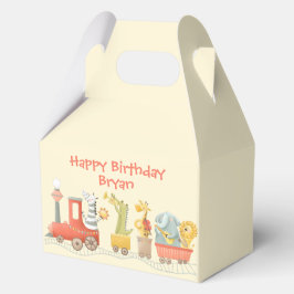 Caja Para Regalos Musical Animal Train Birthday