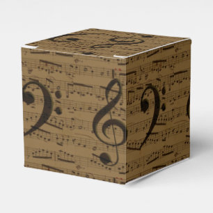 Caja Para Regalos Musical Treble Clef Sheet Music Classic