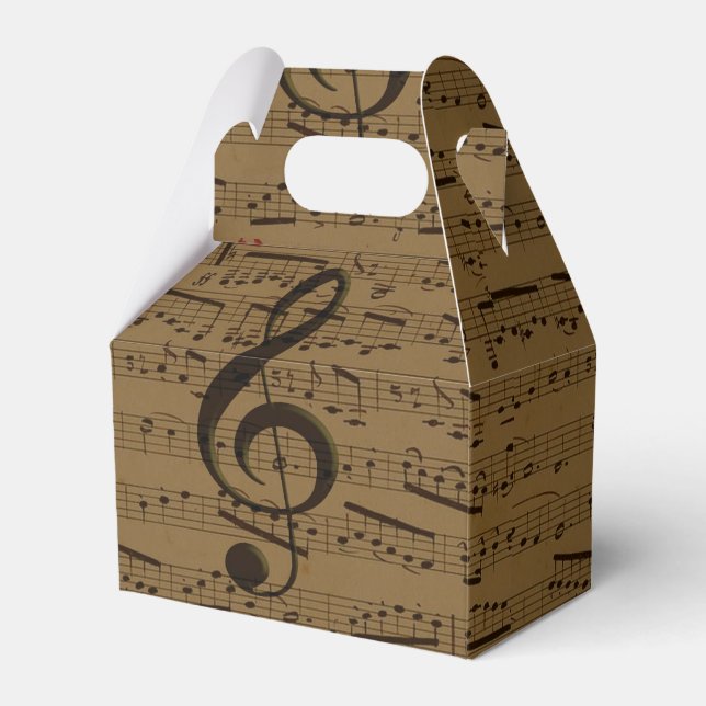 Caja Para Regalos Musical Treble Clef Sheet Music Classic (Front Side)