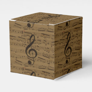 Caja Para Regalos Musical Treble Clef Sheet Music Classic