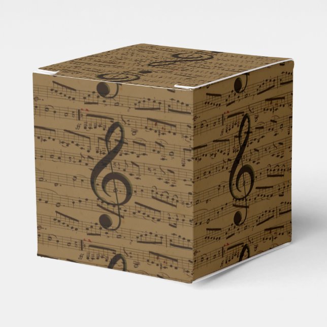 Caja Para Regalos Musical Treble Clef Sheet Music Classic (Costado Anverso)