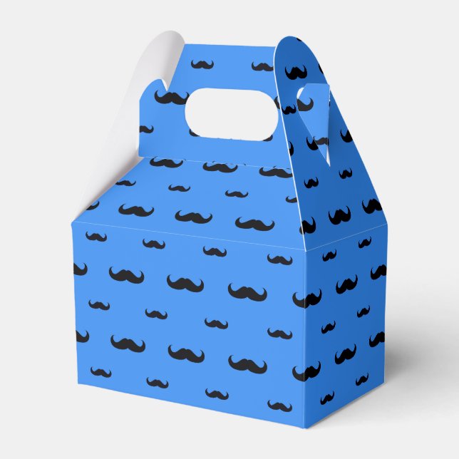 Caja Para Regalos Mustache Favor Box (Front Side)