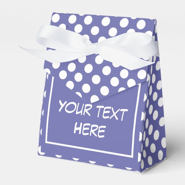 Caja Para Regalos Muy Peri | púrpura de polka blanco púrpura     (Front Side)