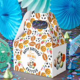 Caja Para Regalos Nacido 2 Ball Sport niño temático segundo Fiesta d