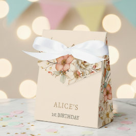 Caja Para Regalos Nacido para florecer flores de boho silvestre niño