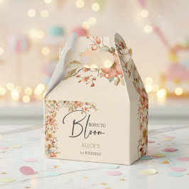 Caja Para Regalos Nacido para florecer flores de boho silvestre niño