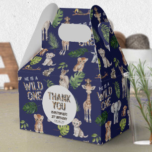 Caja Para Regalos Nacimiento de animales Safari con temas de Marina