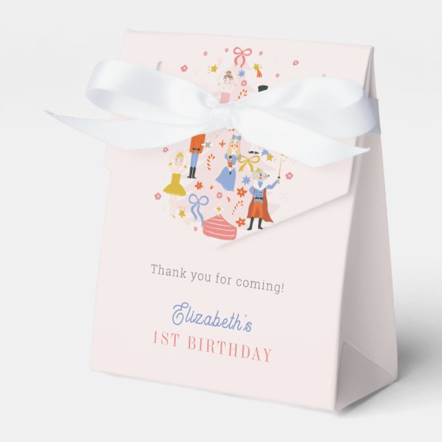 Caja Para Regalos Nacimiento de la Fiesta del Árbol de Navidad Rosa  (Front Side)