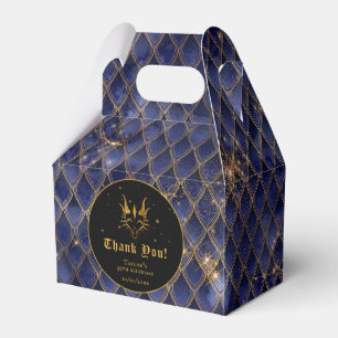 Caja Para Regalos Nacimiento de oro de Navy Blue Dragon Scales