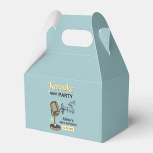 Caja Para Regalos Nacimiento de Retro Karaoke Fiesta nocturno Verde