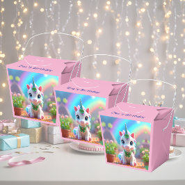 Caja Para Regalos Nacimiento de unicornio y arcoiris, cumpleaños de