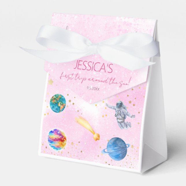 Caja Para Regalos Nacimiento del chica de los Planetas de Cohetes de (Front Side)